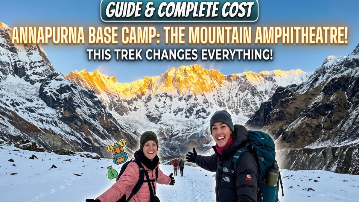 Annapurna Circuit trail with mountain views