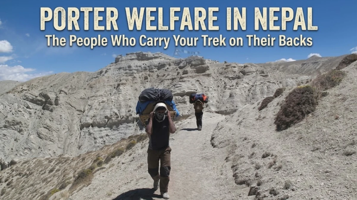 Porter on the trail in the Khumbu region