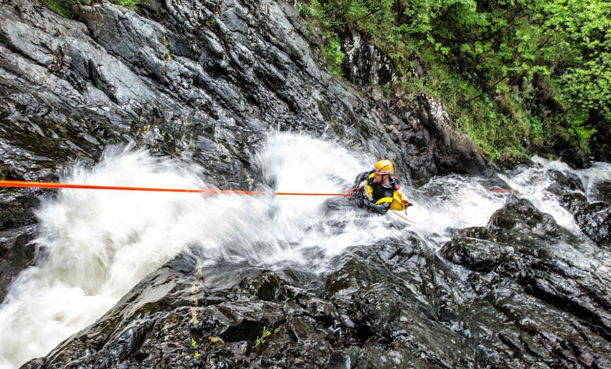 Climbing for an adventure: canyoning